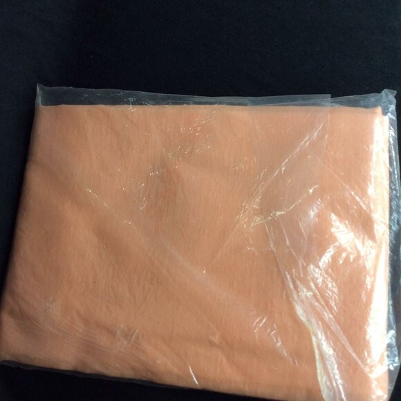 Vintage 80s Peach Sheer One Panel Curtain Super Wide 60" x 81" New - Picture 4 of 7